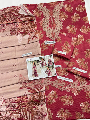 IZNIK patches with VOIL Print Dupatta