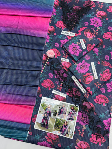 IZNIK patches with VOIL Print Dupatta